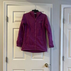 Columbia Women's XS Purple Fleece Lined Hooded Jacket Full Zip